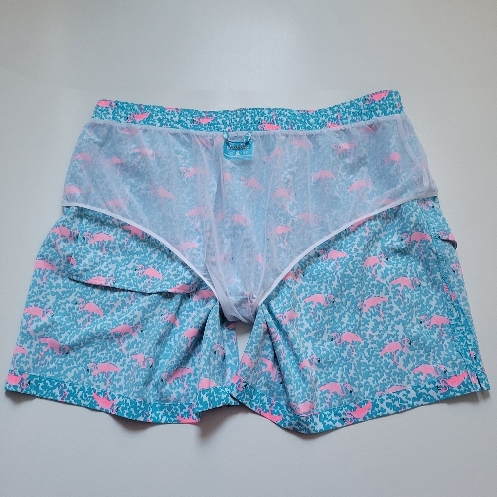 Chubbies the Domingos are for Flamingos swim trunks. - Picture 12 of 14